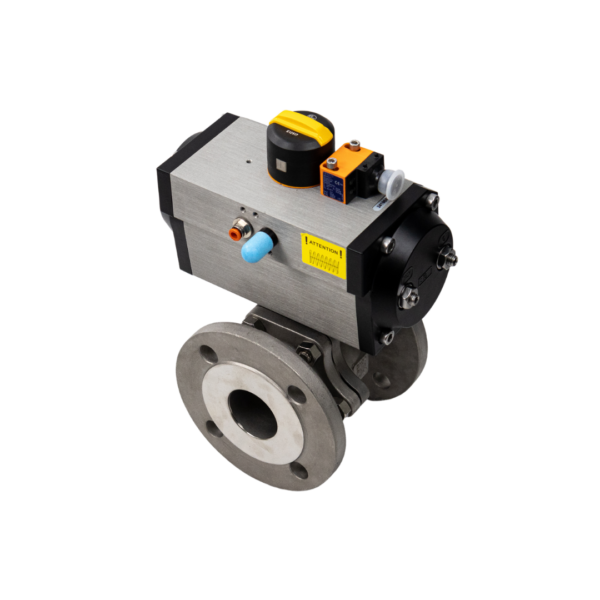 Pneumatically Actuated PN16 Flanged Ball Valve