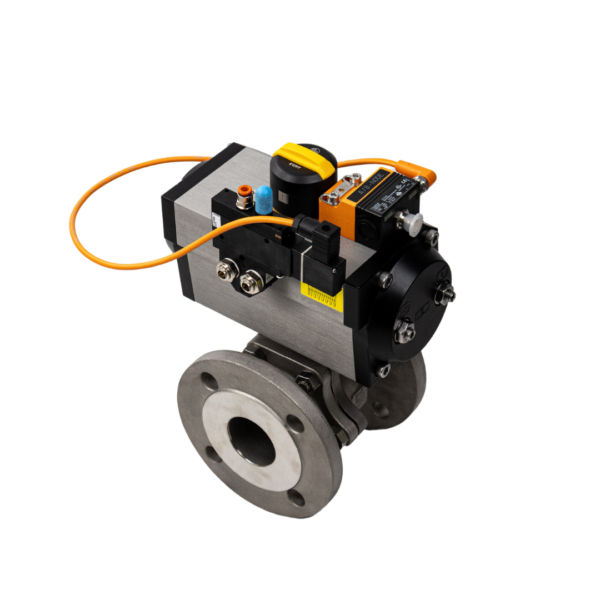 Pneumatically Actuated PN16 Flanged Ball Valve
