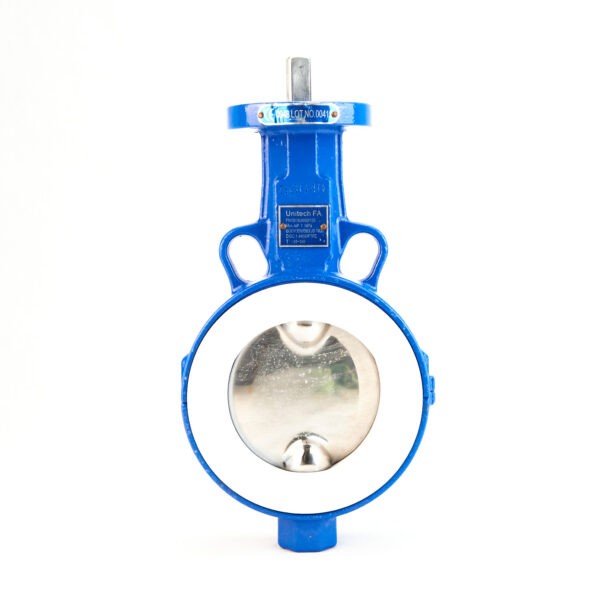 FA Wafer Butterfly Valve. Split Ductile Iron Body, PTFE. Bare Shaft - 1 1/2"