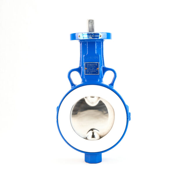 FA Wafer Butterfly Valve. Split Ductile Iron Body, PTFE. Bare Shaft