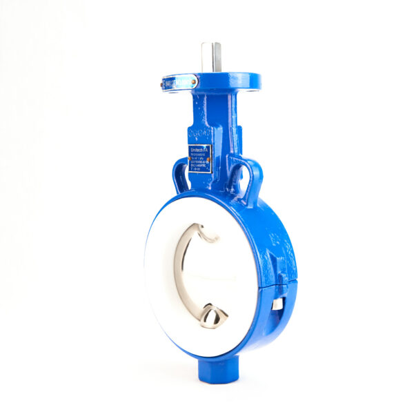 FA Wafer Butterfly Valve. Split Ductile Iron Body, PTFE. Bare Shaft