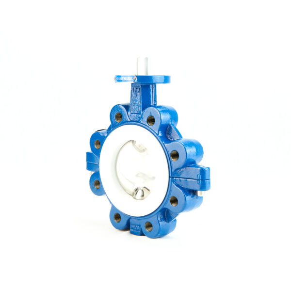 FA Lugged PN16 Butterfly Valve. Split Ductile Iron Body, PTFE. Bare Shaft