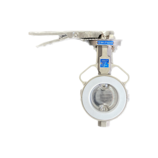 Wafer B/fly Valve. CF8M Split Body, PTFE Seat