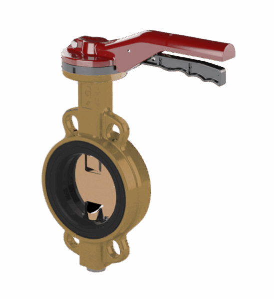 Wafer Pattern Aluminium Bronze Butterfly Valve