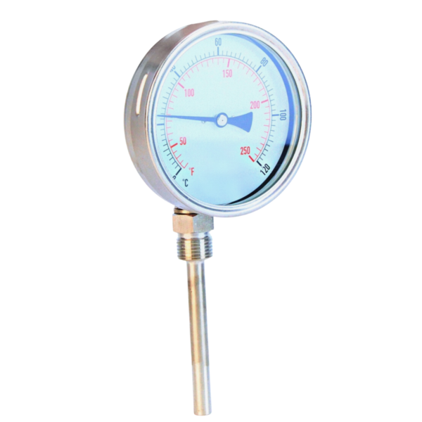 100mm Dial 100mm Immersion Temperature Gauge 0-120°C