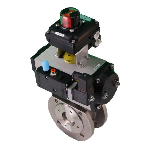 Pneumatically Actuated PN16 Wafer Ball Valve