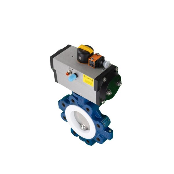Pneumatically Actuated PN16 Lugged PTFE Butterfly Valve