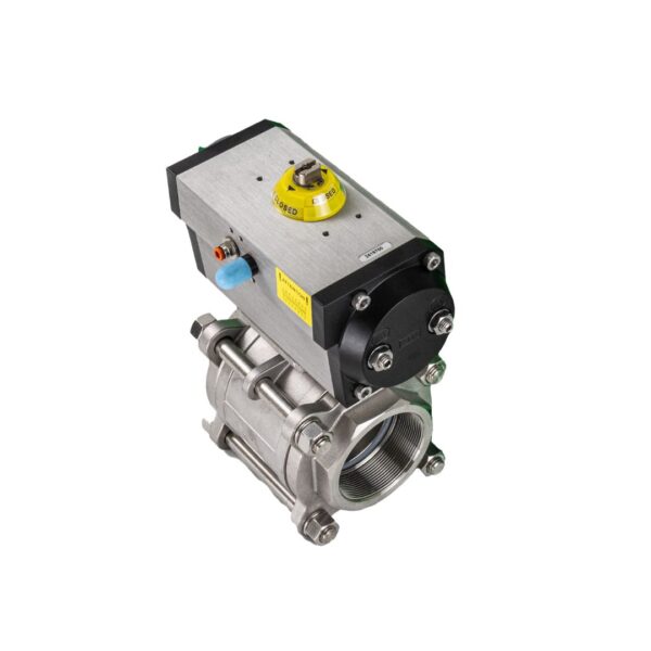 Pneumatically Actuated BSP Screwed Ball Valve