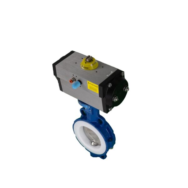 Pneumatically Actuated PTFE Wafer Butterfly Valve