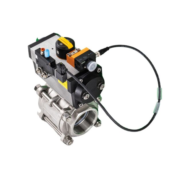 pneumatically actuated bsp screwed ball valve option 3