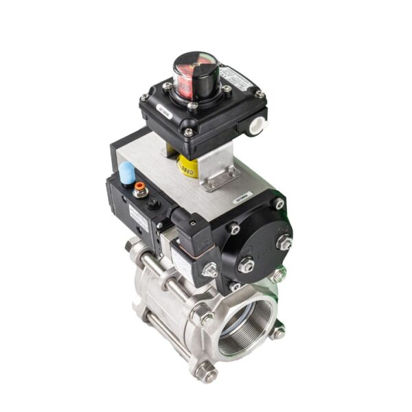 pneumatically actuated bsp screwed ball valve option 6