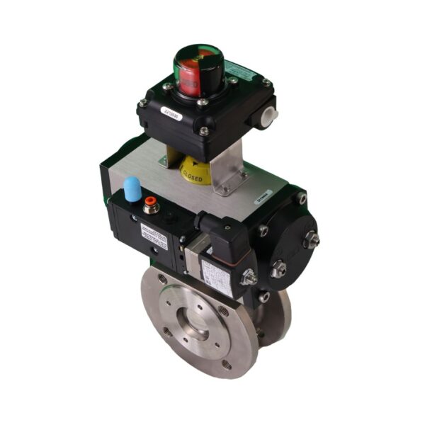 Pneumatically Actuated PN16 Wafer Ball Valve