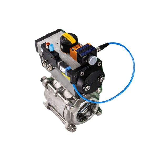 pneumatically actuated bsp screwed ball valve option 7