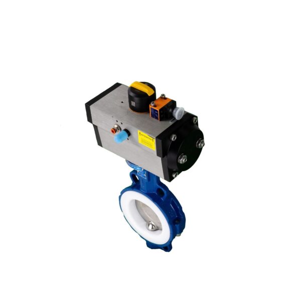 Pneumatically Actuated PTFE Wafer Butterfly Valve
